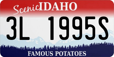 ID license plate 3L1995S