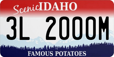 ID license plate 3L2000M