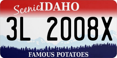ID license plate 3L2008X