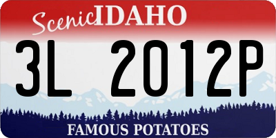ID license plate 3L2012P
