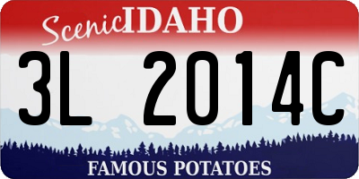 ID license plate 3L2014C