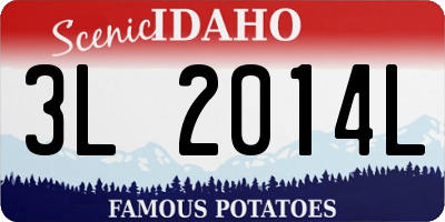 ID license plate 3L2014L
