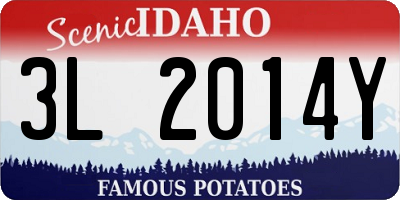 ID license plate 3L2014Y