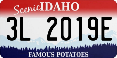ID license plate 3L2019E
