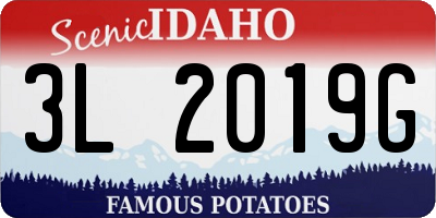 ID license plate 3L2019G