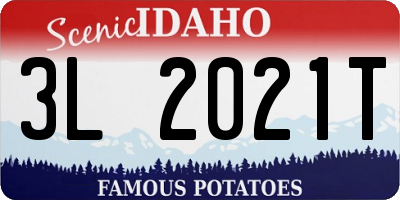 ID license plate 3L2021T