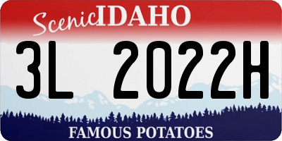 ID license plate 3L2022H