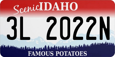 ID license plate 3L2022N