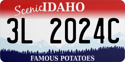 ID license plate 3L2024C