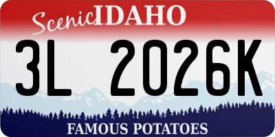 ID license plate 3L2026K