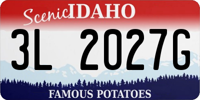 ID license plate 3L2027G