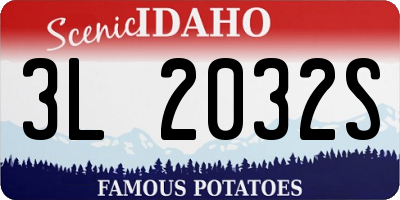 ID license plate 3L2032S