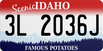 ID license plate 3L2036J