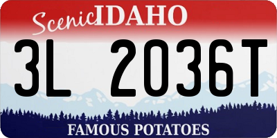 ID license plate 3L2036T