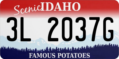 ID license plate 3L2037G