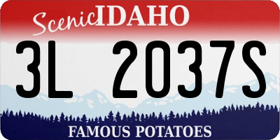ID license plate 3L2037S
