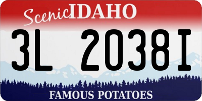 ID license plate 3L2038I