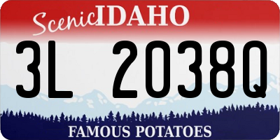 ID license plate 3L2038Q