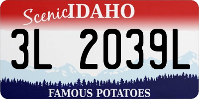 ID license plate 3L2039L