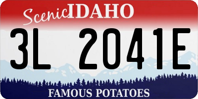 ID license plate 3L2041E