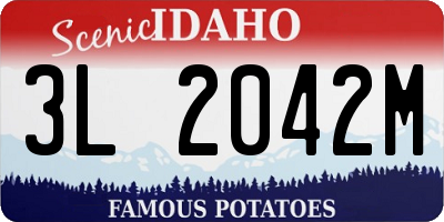 ID license plate 3L2042M