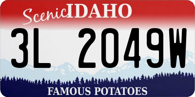 ID license plate 3L2049W