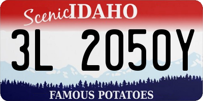 ID license plate 3L2050Y