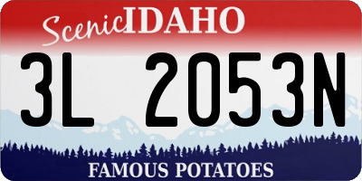 ID license plate 3L2053N