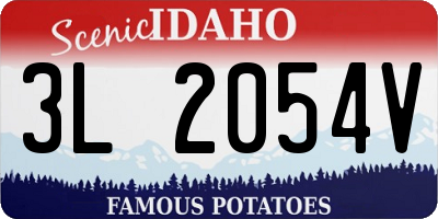 ID license plate 3L2054V