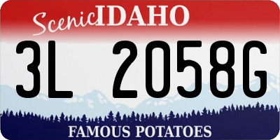 ID license plate 3L2058G
