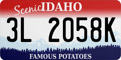 ID license plate 3L2058K