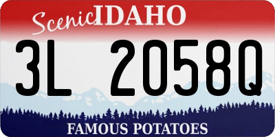 ID license plate 3L2058Q