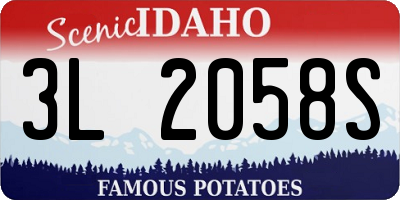 ID license plate 3L2058S