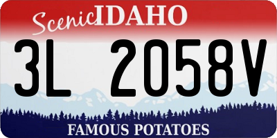 ID license plate 3L2058V
