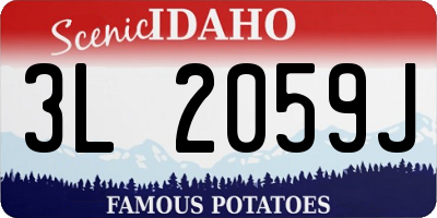 ID license plate 3L2059J