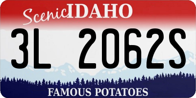 ID license plate 3L2062S