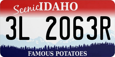 ID license plate 3L2063R