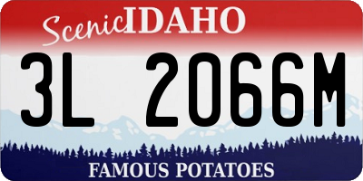 ID license plate 3L2066M