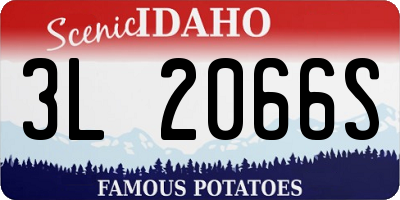 ID license plate 3L2066S