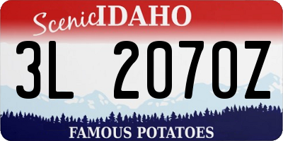 ID license plate 3L2070Z