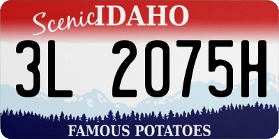 ID license plate 3L2075H