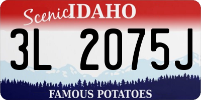 ID license plate 3L2075J