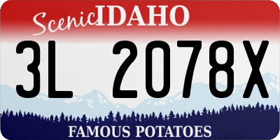 ID license plate 3L2078X