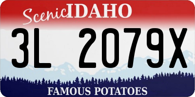 ID license plate 3L2079X