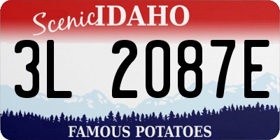 ID license plate 3L2087E