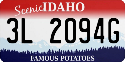 ID license plate 3L2094G