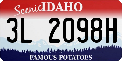 ID license plate 3L2098H