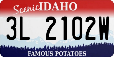 ID license plate 3L2102W