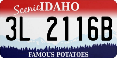 ID license plate 3L2116B