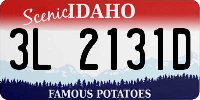 ID license plate 3L2131D